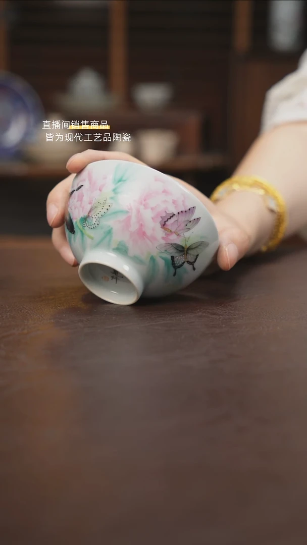 杯景德镇陶瓷杯碗柴烧多人