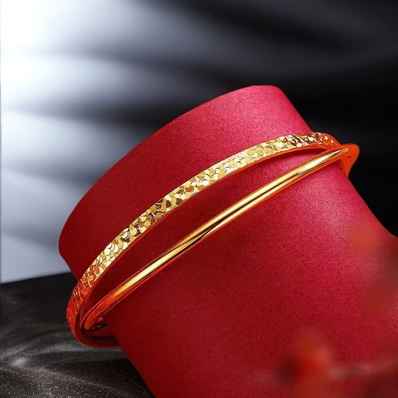 （安心专属）环环相扣轻奢18 k双环手镯