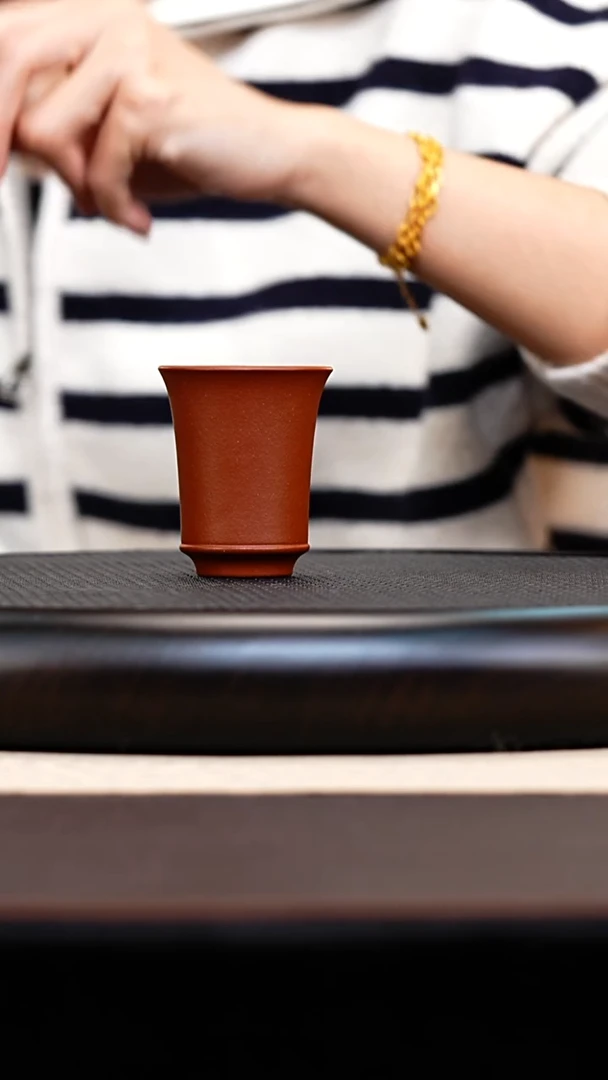 茶杯紫砂朱泥闻香杯