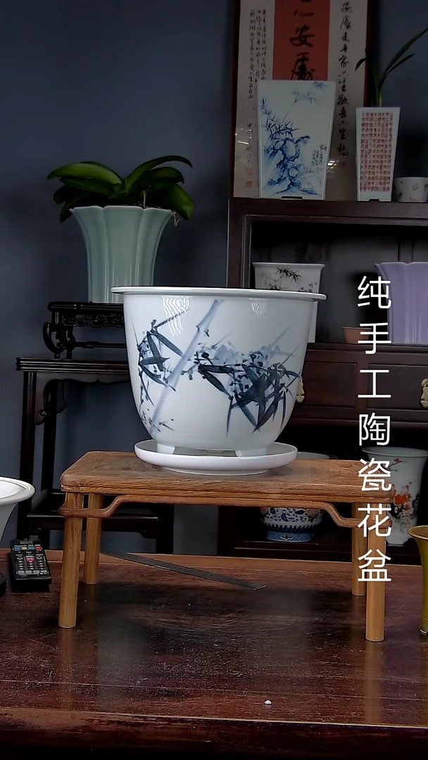 景德镇手工陶瓷花盆
