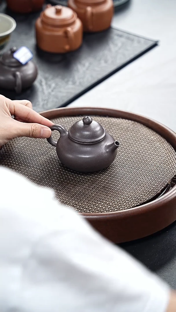 茶壶紫砂大容天-老天青-全手工无添加-容量170cc