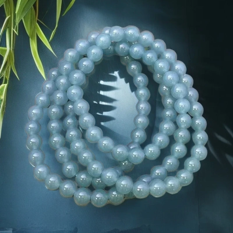 【恩鉴珠宝】天然玉石 065 天空蓝 108颗8mm