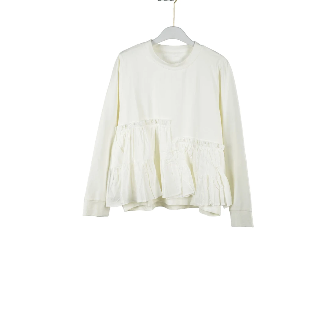 GPB4【专柜捡漏】简约个性女装EWC-卫衣4132-米白正码休闲