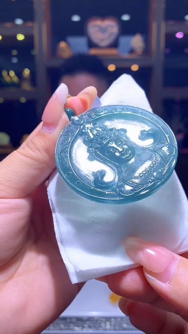 【闪购商品】定制翡翠未镶嵌1018xx-毛货挂件18