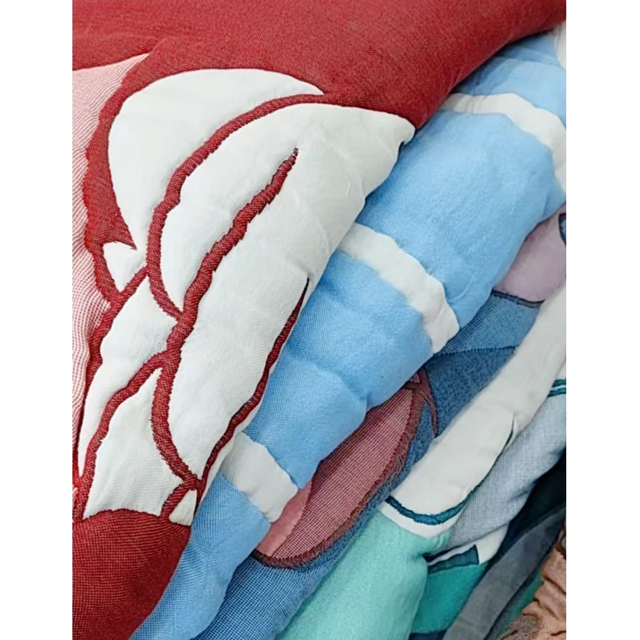 【格子米奇】120*150cm亲肤可爱卡通柔软纱布泡芙被