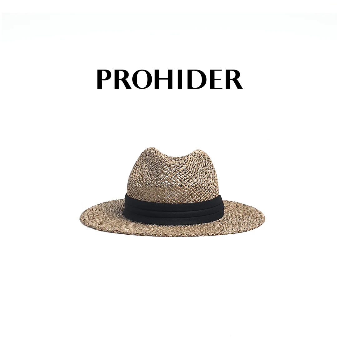 PRO HIDER优雅老钱天然草编绅士草帽