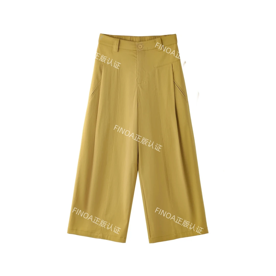 【认准正版】夏季新款百搭显瘦直筒高腰八分裤松紧腰女士K85155