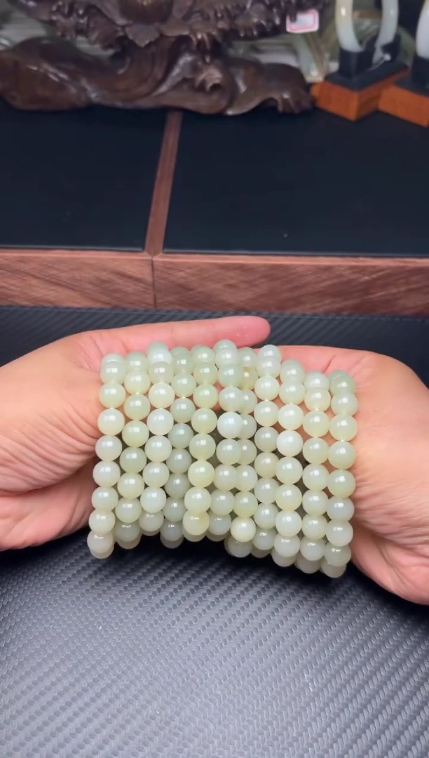 手串未镶嵌和田玉若羌微色差卡10J多样性发货拍一发一