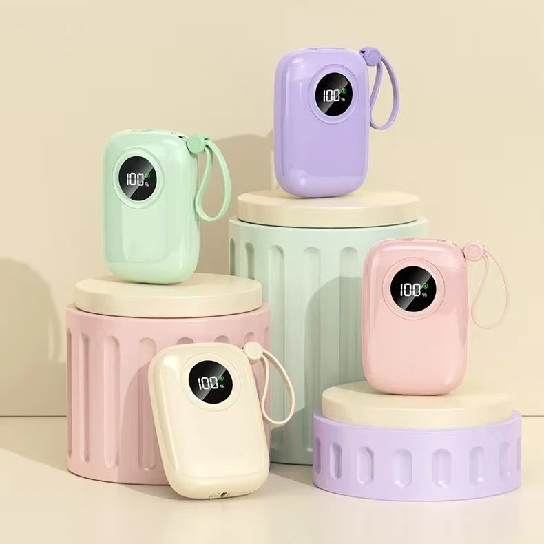 【乐总专属】2万毫安迷你充电宝KX138自带线支持超级快充移动电源