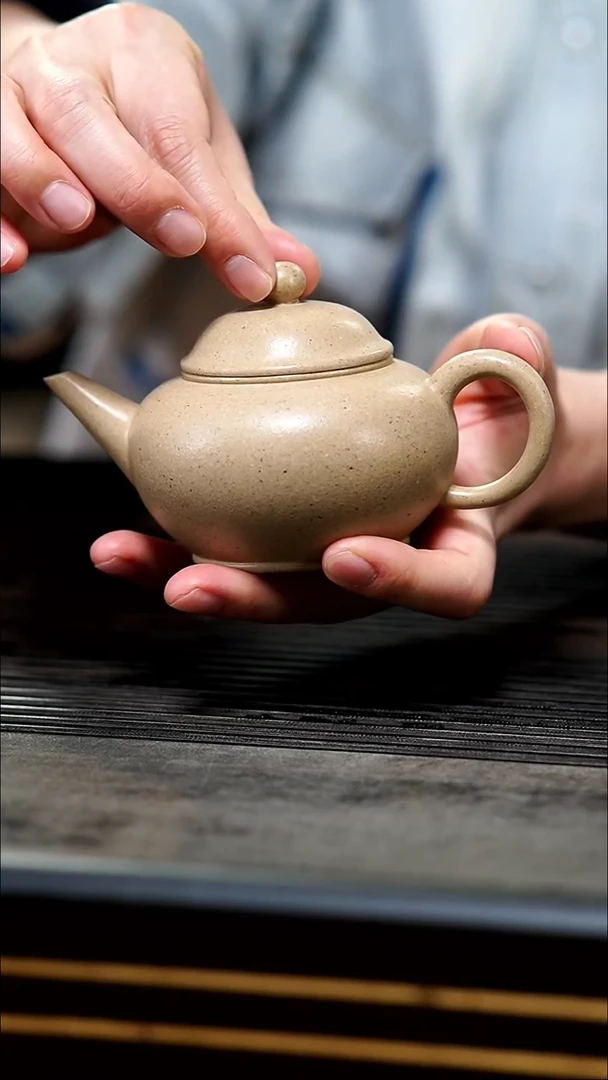 【闪购商品】紫砂茶壶全手工梨皮本绿水平壶