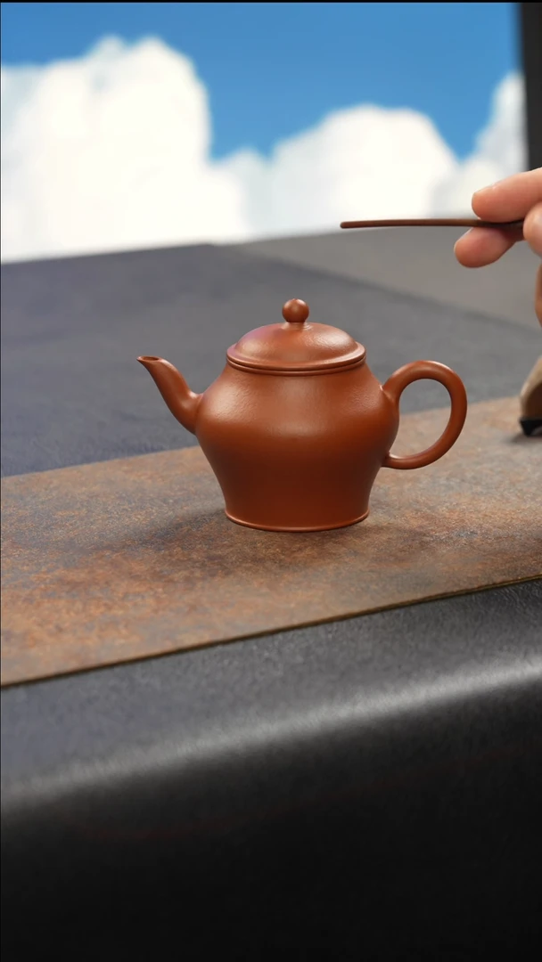 茶壶紫砂瓮 朱泥