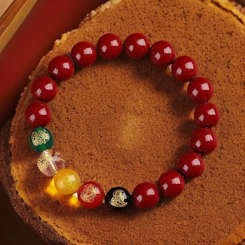 含辰砂工艺品五路财神