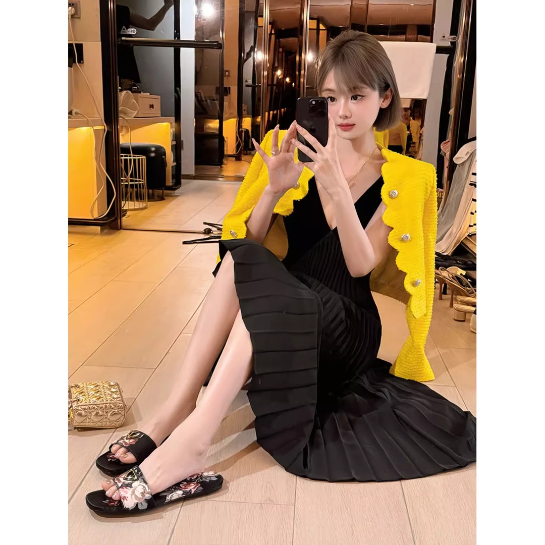 LW240330 玫瑰的故事刘亦菲同款小香外套女新款气质名媛风上衣