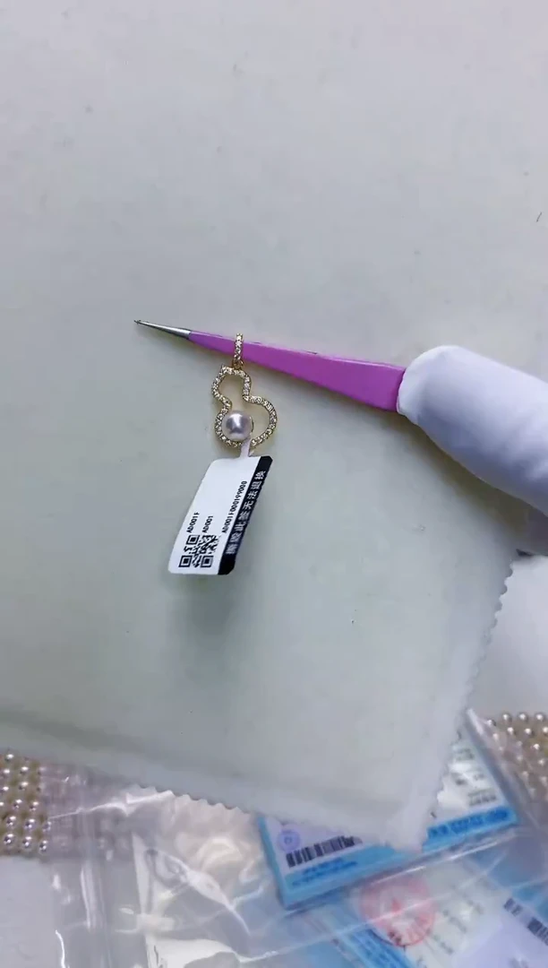 【闪购商品】海水珍珠商品银S925镶嵌福禄吊坠