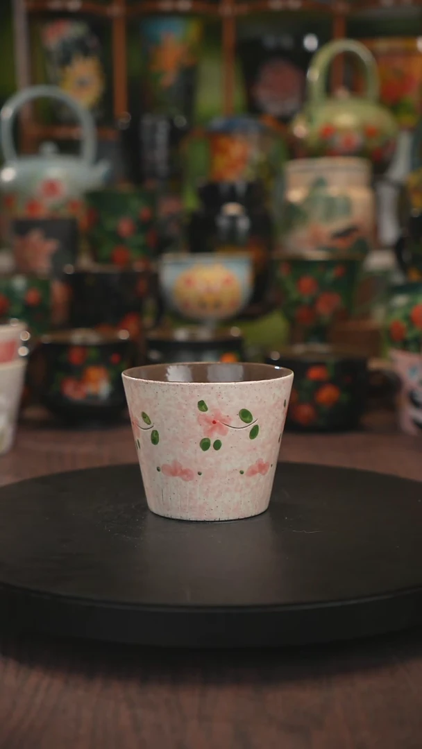 杯子手绘釉下彩
