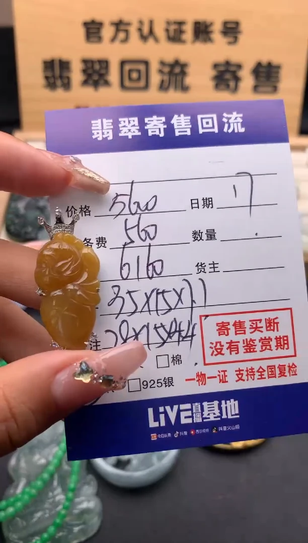 【闪购商品】翡翠颈饰18K金镶嵌10124659