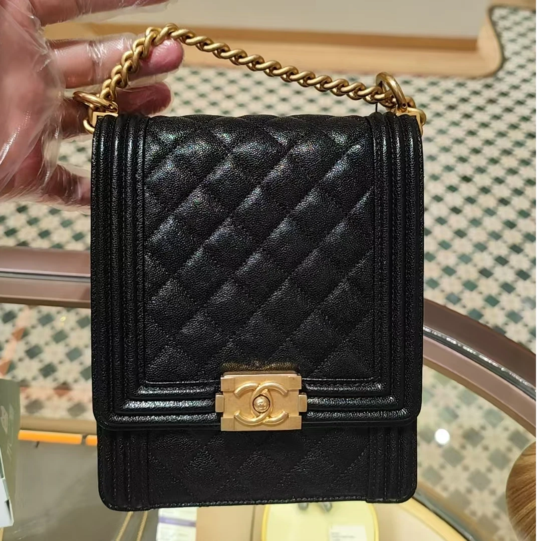 99新 Chanel/香奈儿 leboy扣盖包