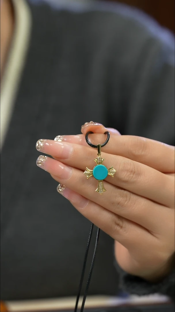 未镶嵌绿松石吊坠多样性发一