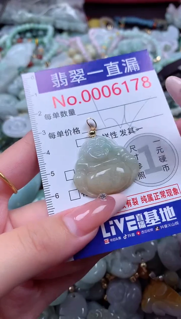 翡翠未镶嵌吊坠(不含链)6178