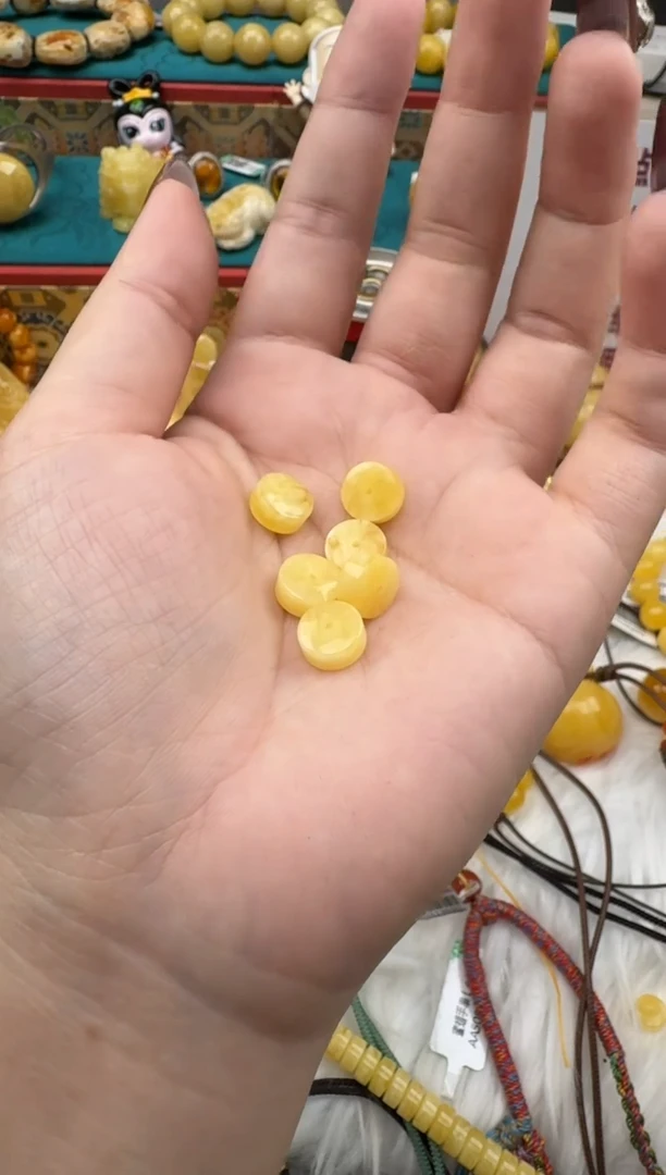 琥珀未镶嵌珠宝奇石精工隔片6片HZ107