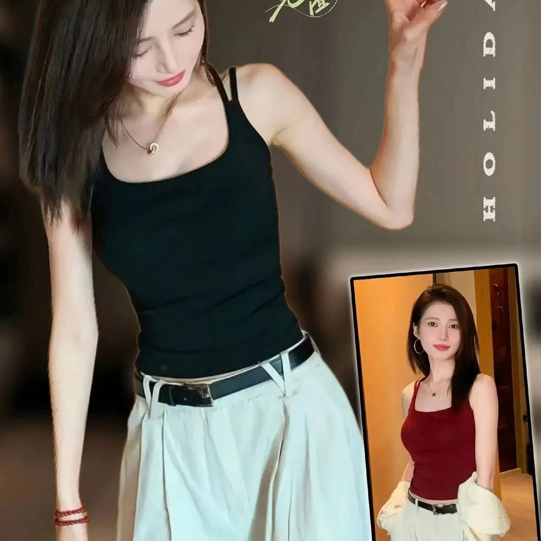 （A001-A1000 ）高货显瘦吊带背心打底美背内搭无袖防走光外穿背心