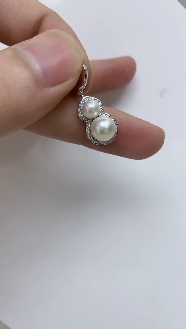 颈饰银S925镶嵌海水珍珠