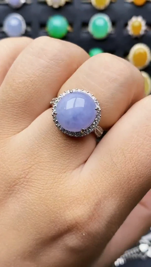 银S925镶嵌戒指翡翠0462