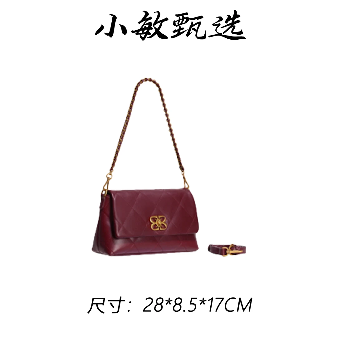 【小敏精选】渠道货GQ-18941-酒红春夏单时尚单肩女包