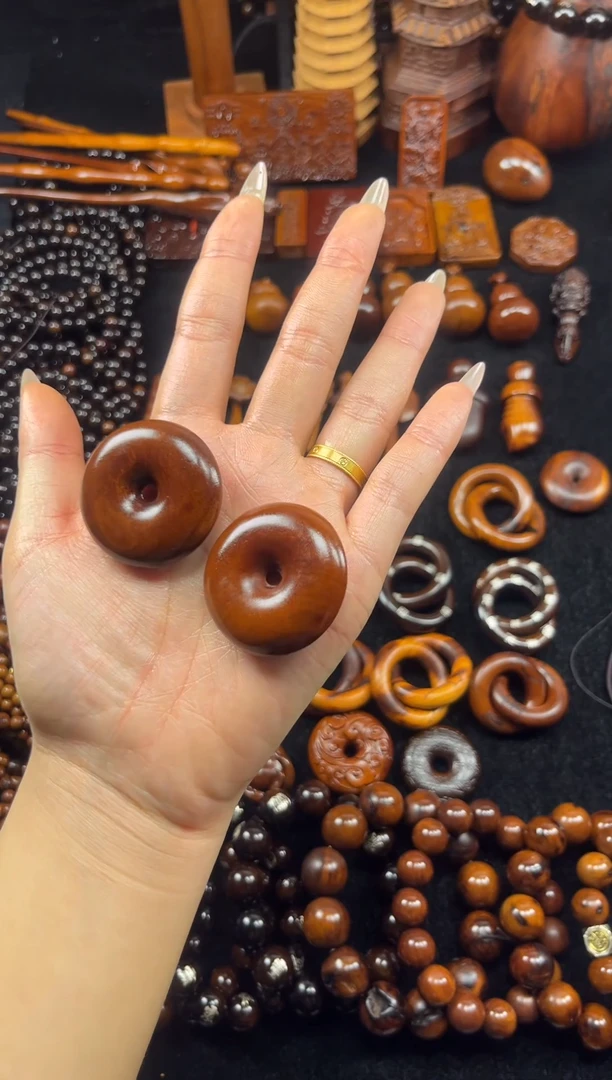 木天然雷击木雷枣老料素面平安扣