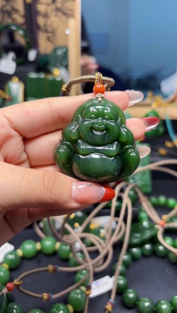 【闪购商品】和田玉（碧玉）吊坠(赠链)未镶嵌1