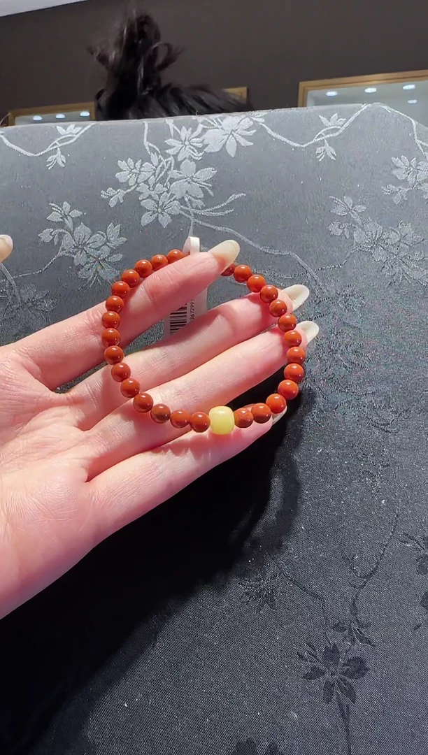 【闪购商品】南红玛瑙手链未镶嵌南红圆珠手串设计款 6m