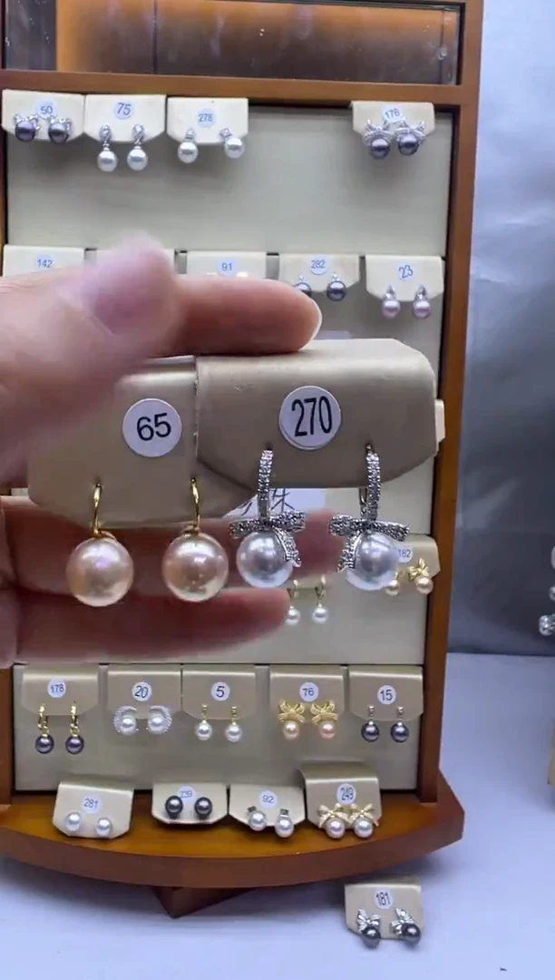 未镶嵌耳饰淡水珍珠65+270