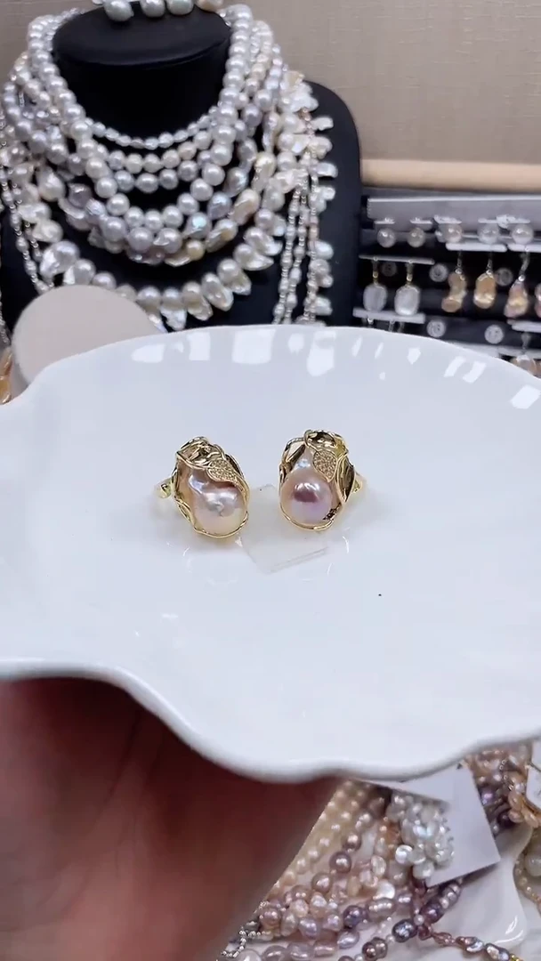未镶嵌戒指淡水珍珠【纯恬饰品】（多样性发货发一）