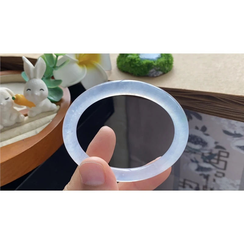 7.11批5486号52.7-45.8-7.2-7.3冰果冻贵妃！适合正天然翡翠手镯