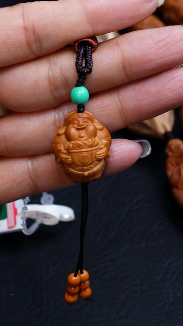 橄榄核吊坠20财神单籽