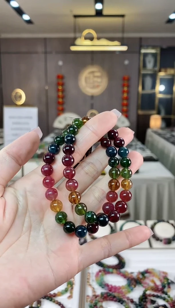 【闪购商品】碧玺单圈手串8mm+未镶嵌（多样性发一条）hon