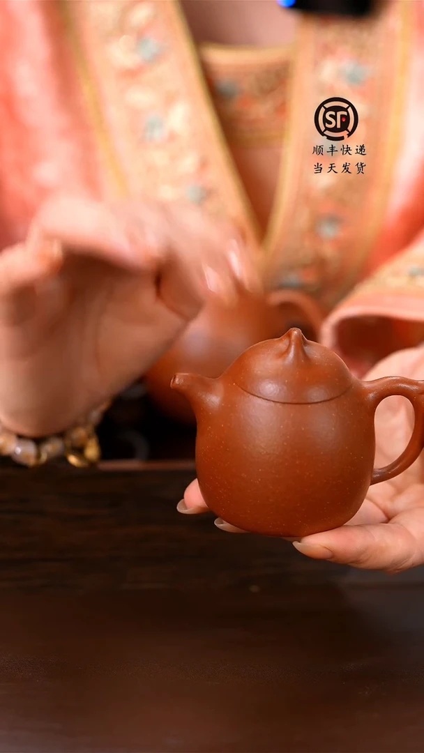 茶壶紫砂秦权100cc原矿手工壶