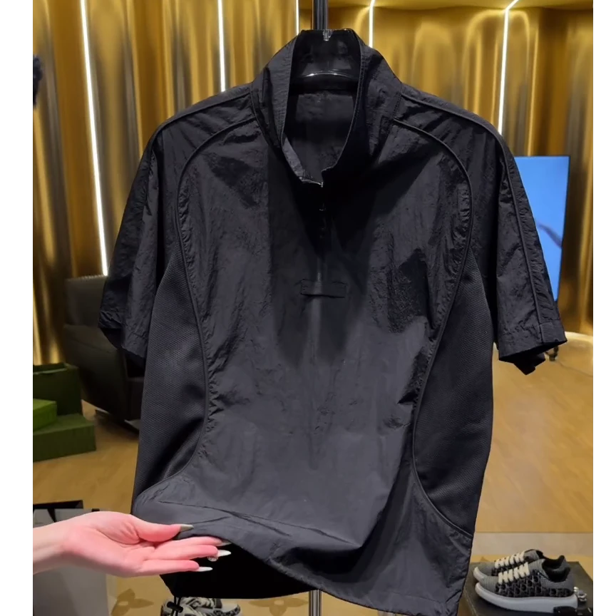 --春夏薄款百搭设计感短袖防晒服黑武士 BLK001