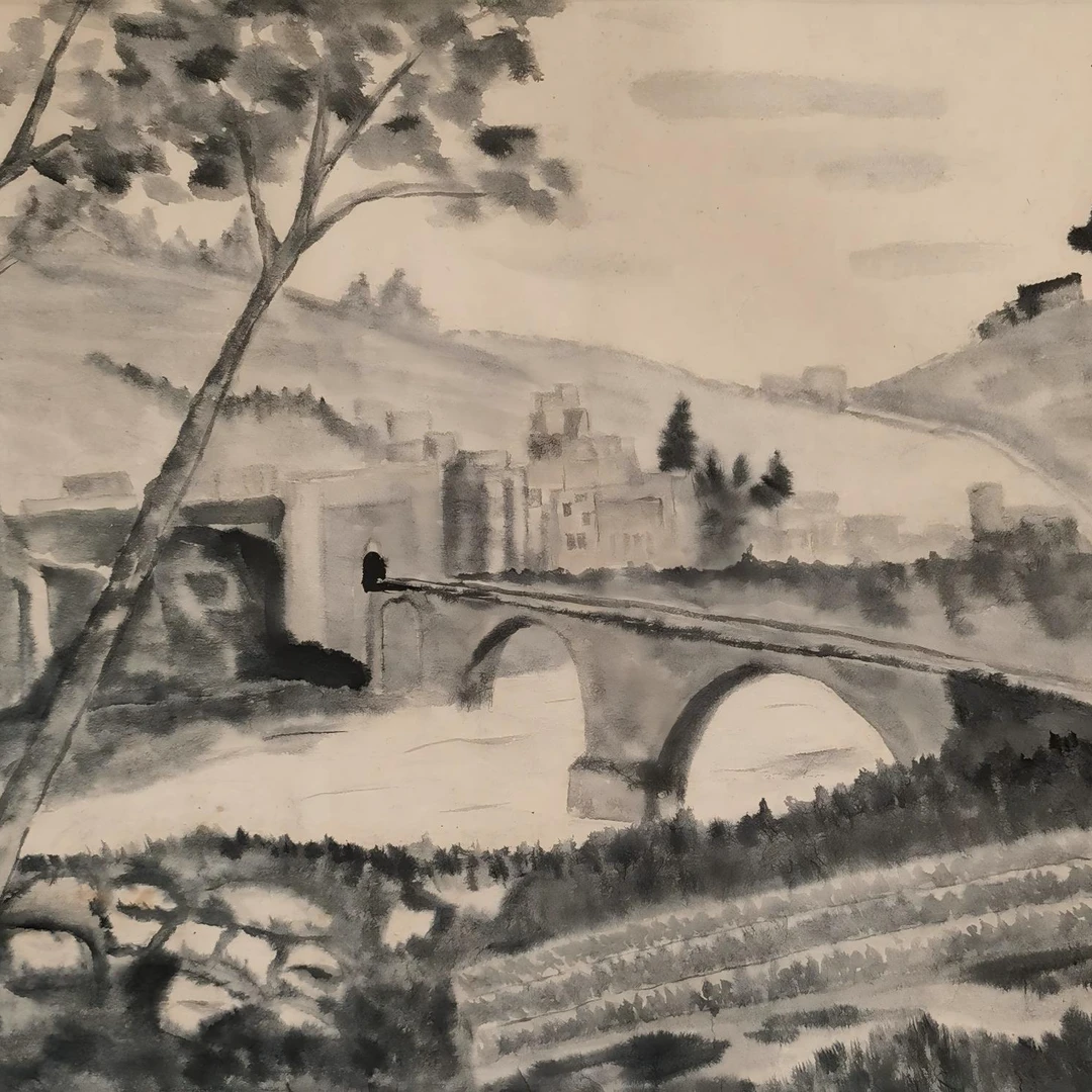 【辽拍】V240617-1-29《山水》（2.8平尺)  纸本镜片   yy