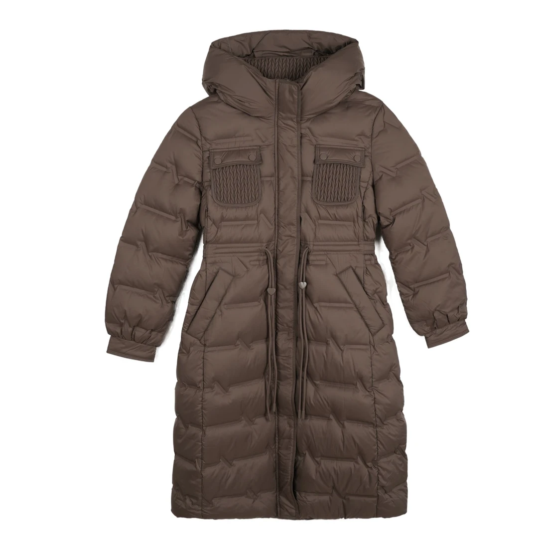 知禾【咖色】90白鸭绒羽绒服