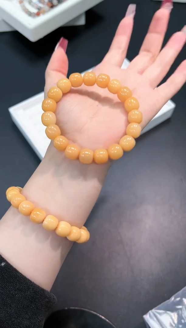 【闪购商品】石英质玉（缅黄）手链未镶嵌7i多样性发其一/1条默认微瑕
