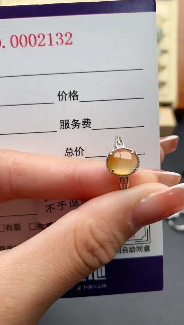 银S925镶嵌戒指翡翠5555555+3