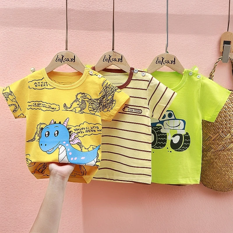 【宠粉福利】新款儿童纯棉短袖t恤男童女童夏季婴儿宝宝卡通可爱
