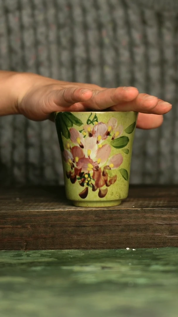 陶瓷青诗集手工手绘瓷器