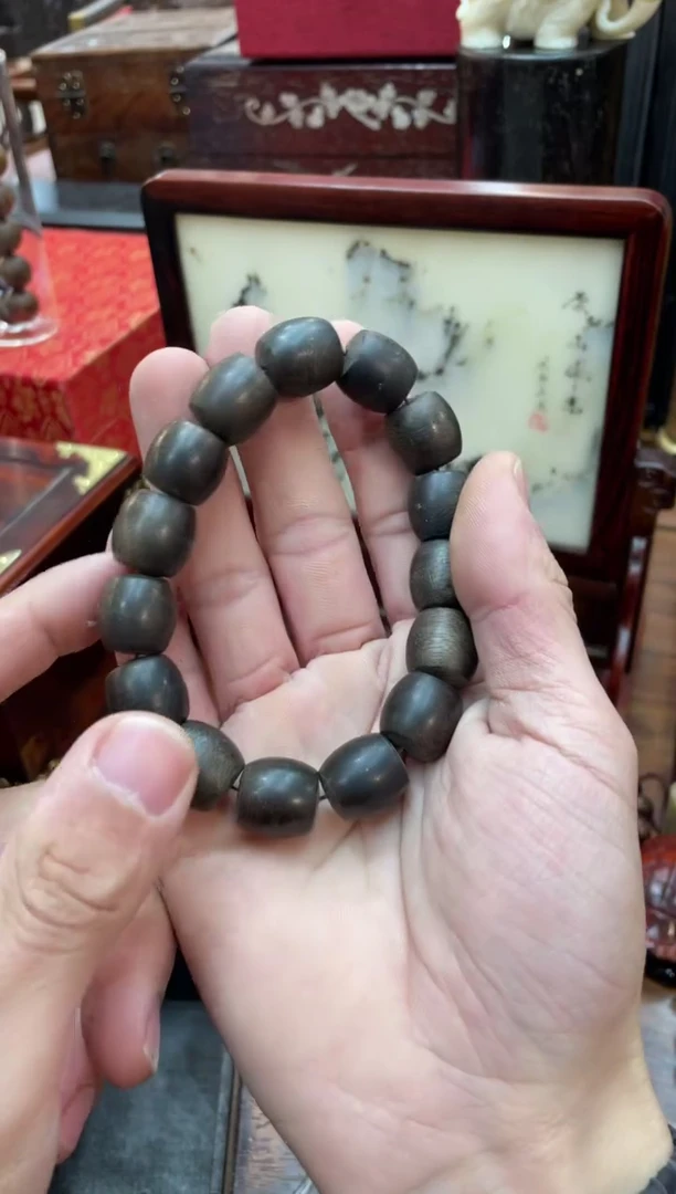 【闪购商品】木黑桶珠手串带方盒