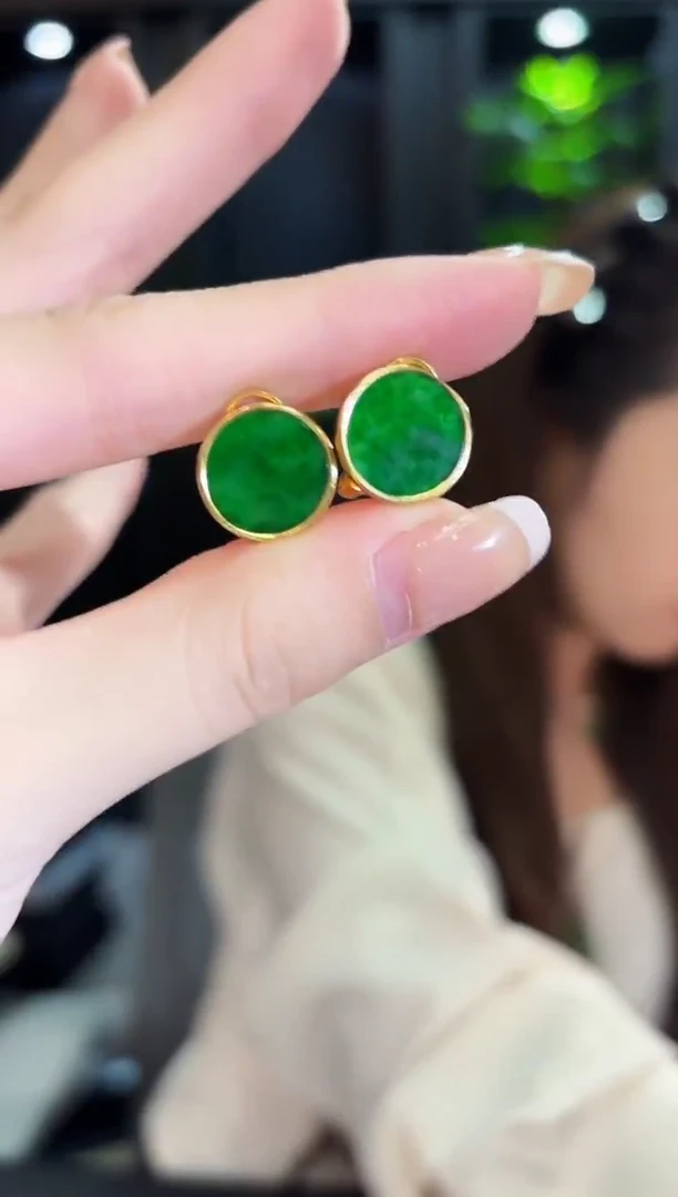 未镶嵌翡翠耳饰缅料A货/多样性发货/一件