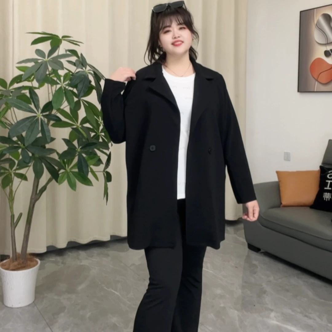 春秋新款7035韩版西装外套时尚大码女装洋气遮肉显瘦宽松西服
