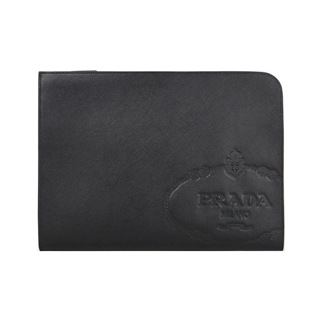 95新 Prada/普拉达 Prada黑色手拿包/U101