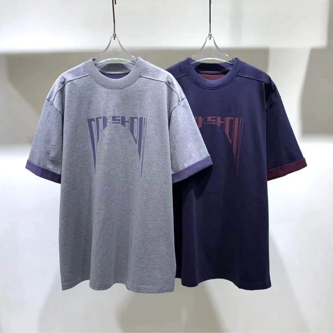 2025新款宽松T恤蓝色夏季