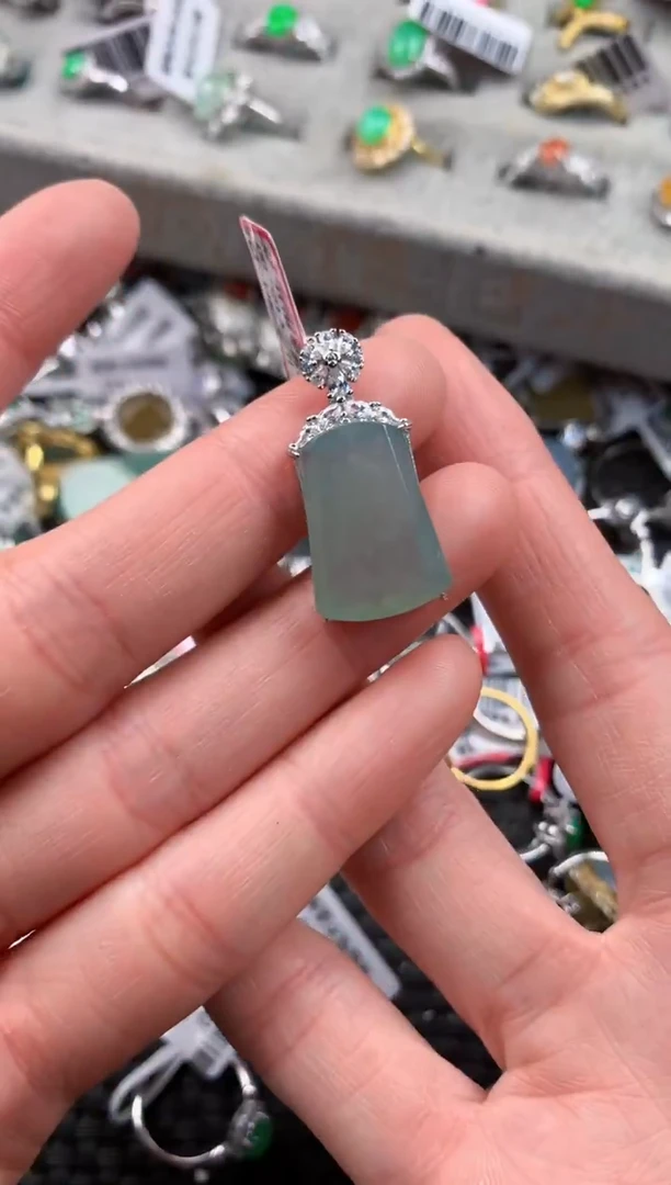 银S925镶嵌戒指翡翠2222   5